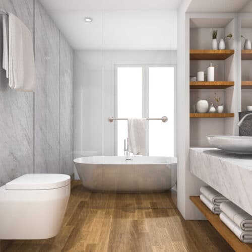 baignoire par une douche à l’italienne